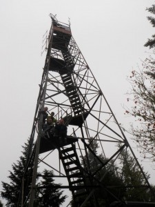 The fire tower on top on Mt. Sterling