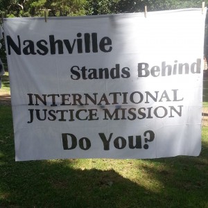 Banner at IJM Day!