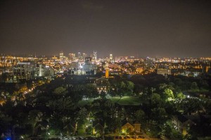 Main campus and Nashville at night