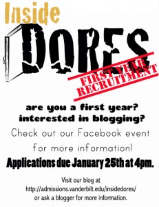 First Year Recruitment!