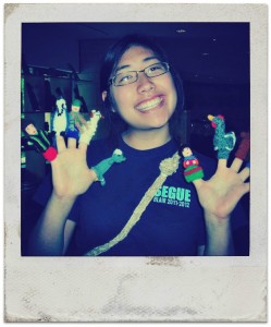 Finger Puppets! My playmates because I have no real friends.