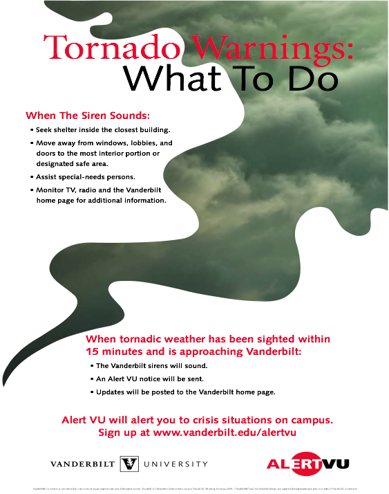 TornadoWarningNotice Inside 'Dores Vanderbilt University